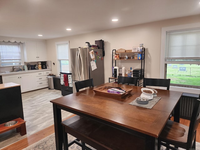 12 Flyers Dr, Norwich, CT 06360 - dining space featuring plenty of natural light, light wood finished floors, and recessed lighting