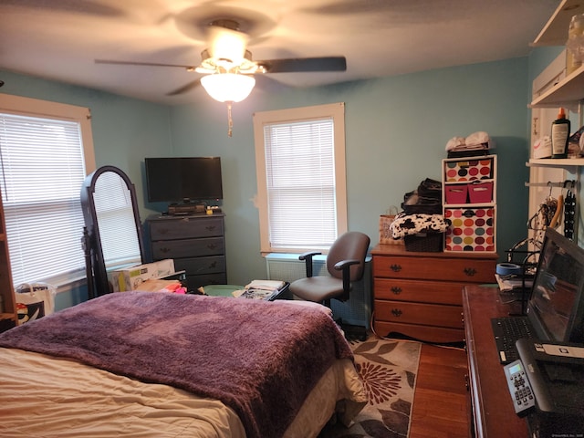 12 Flyers Dr, Norwich, CT 06360 - bedroom featuring wood finished floors and ceiling fan