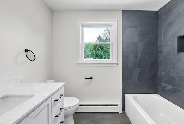 192 Morgan Cir, Wethersfield, CT 06109 - bathroom with baseboard heating, toilet, and vanity