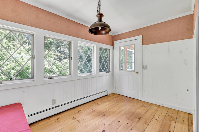 13 Hoyt Rd, Bethel, CT 06801 - unfurnished sunroom with a baseboard heating unit and plenty of natural light