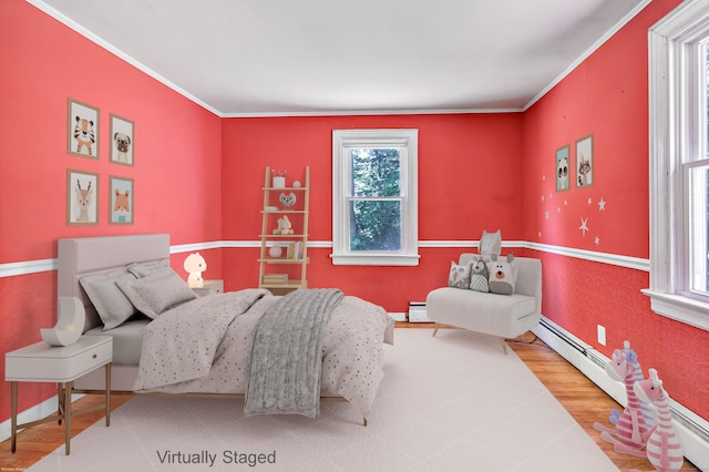 13 Hoyt Rd, Bethel, CT 06801 - bedroom with ornamental molding, wood finished floors, and baseboards