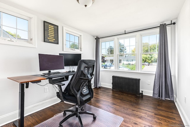 17 Emily Rd, East Windsor, CT 06016 - office with radiator heating unit, wood finished floors, and baseboards