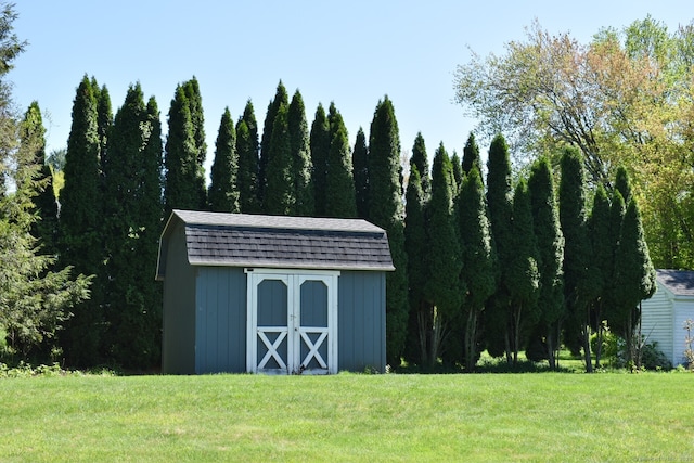 view of shed