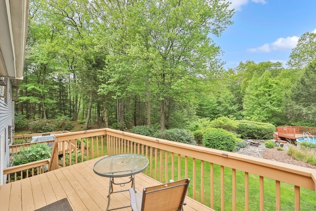 9 Pheasant Run, Granby, CT 06060 - wooden deck with a yard