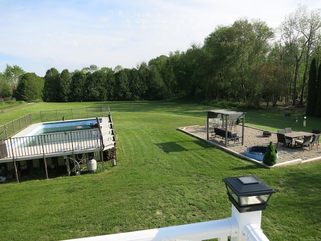 23 Hell Hollow Rd, Sterling, CT 06384 - view of green lawn with a patio