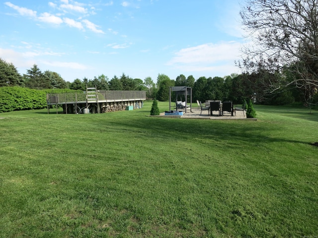 23 Hell Hollow Rd, Sterling, CT 06384 - view of grassy yard with a patio area