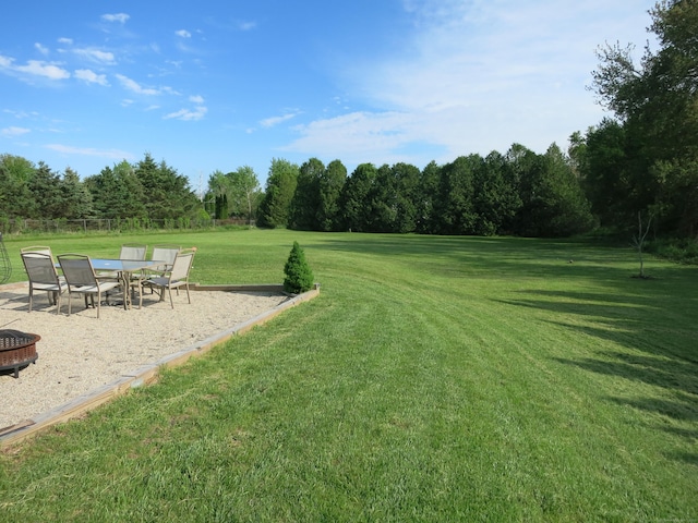 23 Hell Hollow Rd, Sterling, CT 06384 - view of green lawn with a patio