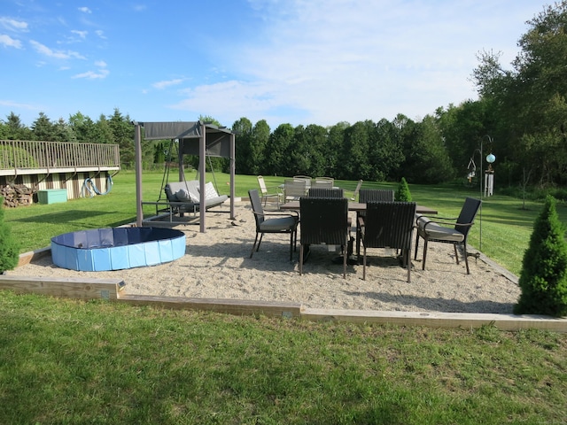 23 Hell Hollow Rd, Sterling, CT 06384 - view of patio with outdoor dining area and an outdoor pool
