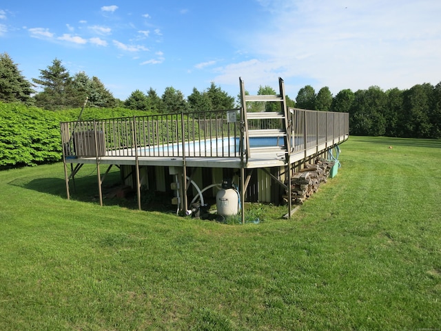 23 Hell Hollow Rd, Sterling, CT 06384 - view of swimming pool with a yard and a deck