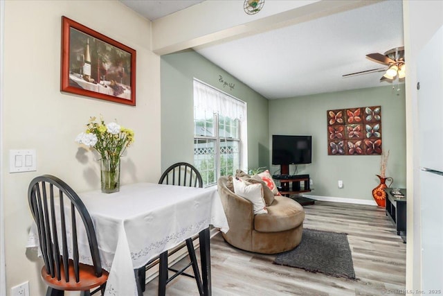 40 Glen Ridge Ct Unit 40, New Milford, CT 06776 - dining space featuring wood finished floors, ceiling fan, and baseboards