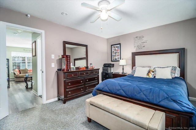 40 Glen Ridge Ct Unit 40, New Milford, CT 06776 - carpeted bedroom with baseboards, a baseboard heating unit, and a ceiling fan