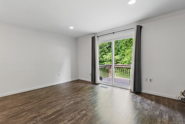 404 Cedar Hollow Dr Unit 404, Rocky Hill, CT 06067 - spare room featuring crown molding, wood finished floors, baseboards, and recessed lighting