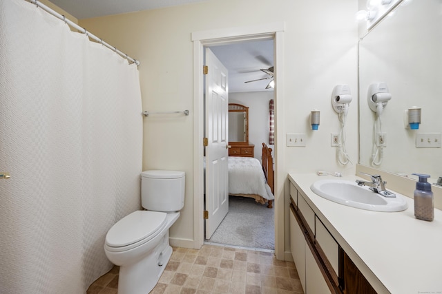 21 Cannon Ridge Dr Unit 21, Watertown, CT 06795 - ensuite bathroom with ceiling fan, toilet, and vanity