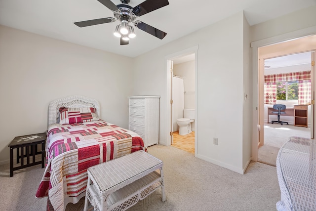 21 Cannon Ridge Dr Unit 21, Watertown, CT 06795 - bedroom with carpet flooring, a desk, baseboards, and ensuite bathroom