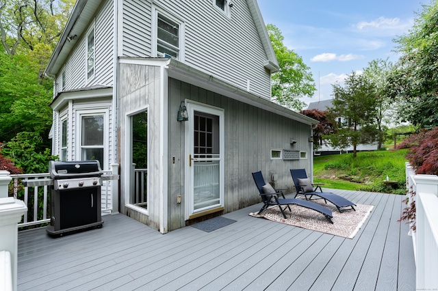 5 New Street Ext, Wilton, CT 06897 - wooden terrace featuring area for grilling