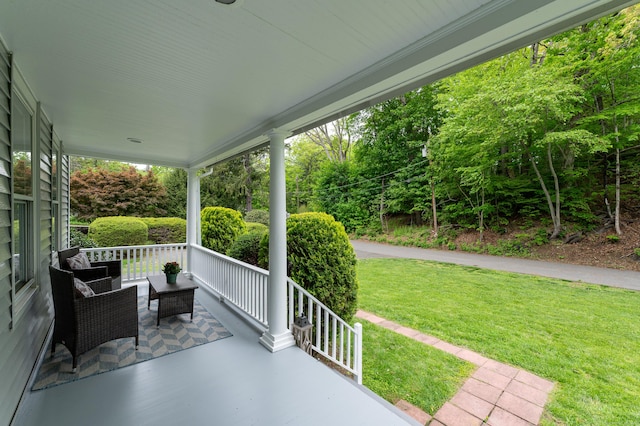 5 New Street Ext, Wilton, CT 06897 - porch with a yard