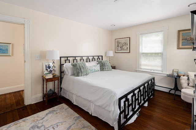 5 New Street Ext, Wilton, CT 06897 - bedroom featuring hardwood / wood-style floors, baseboards, and a baseboard heating unit