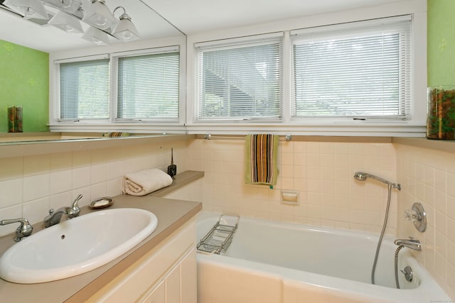 32 Beeholm Rd, Redding, CT 06896 - full bath with a bath, vanity, and backsplash