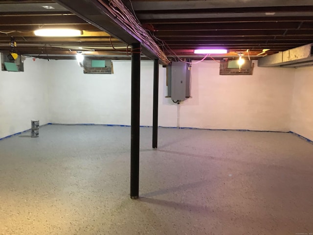 149 Edgewood Dr, Torrington, CT 06790 - unfinished basement featuring electric panel