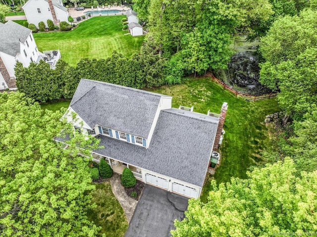 9 Rosick Rd, Wallingford, CT 06492 - view from above of property with a tree filled landscape
