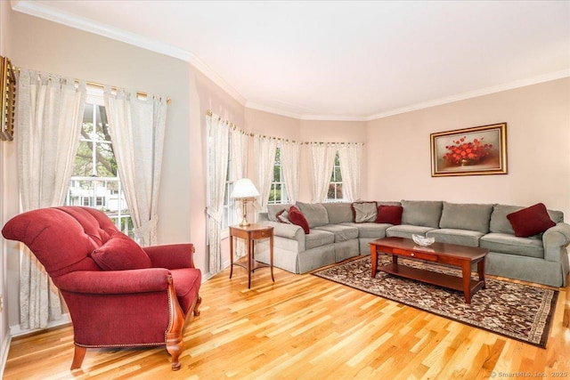9 Rosick Rd, Wallingford, CT 06492 - living room featuring wood finished floors, crown molding, and healthy amount of natural light