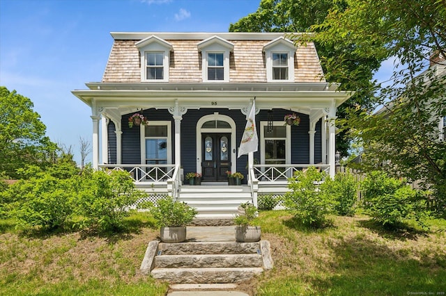 95 Gardner Ave, New London, CT 06320 - second empire-style home featuring mansard roof and covered porch