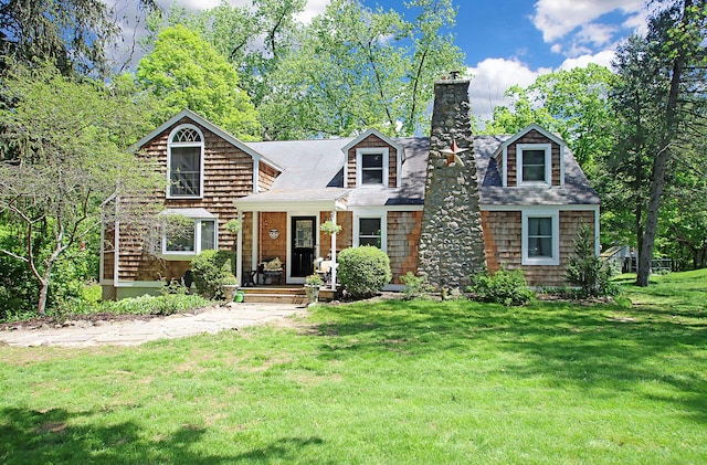 113 Codfish Hill Rd, Bethel, CT 06801 - shingle-style home with a chimney and a front lawn