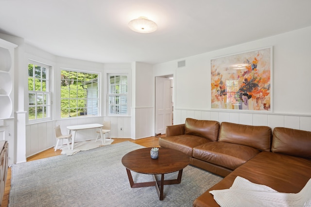 336 Old Branchville Rd, Ridgefield, CT 06877 - living room with wainscoting and wood finished floors