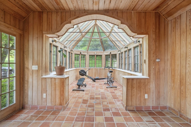 336 Old Branchville Rd, Ridgefield, CT 06877 - unfurnished sunroom with lofted ceiling