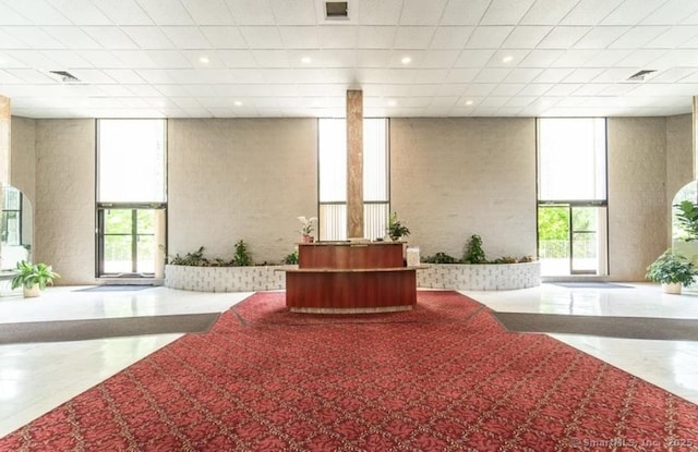 3200 Park Ave Unit 10A2, Bridgeport, CT 06604 - reception area with a wall of windows and recessed lighting