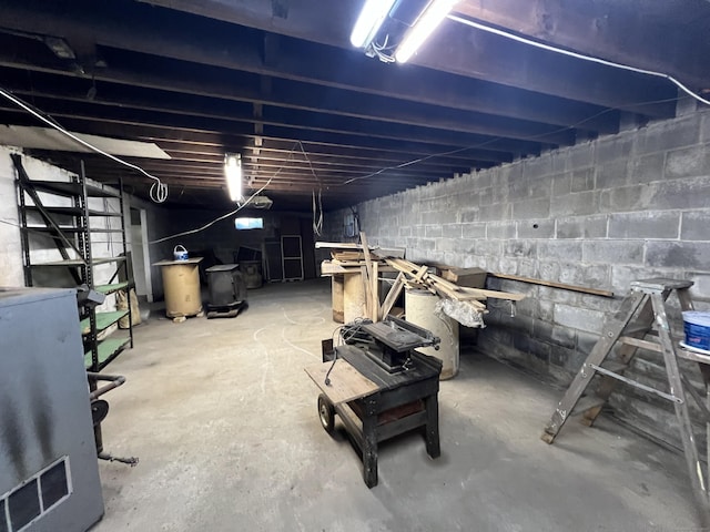 343 Lebanon Ave, Lebanon, CT 06249 - unfinished basement featuring concrete block wall