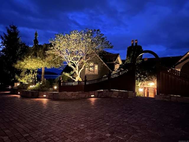 55 Lake Dr S, New Fairfield, CT 06812 - view of patio at night