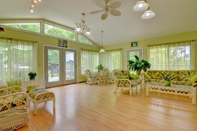 5 Yochers Ln, Derby, CT 06418 - sunroom featuring french doors and vaulted ceiling