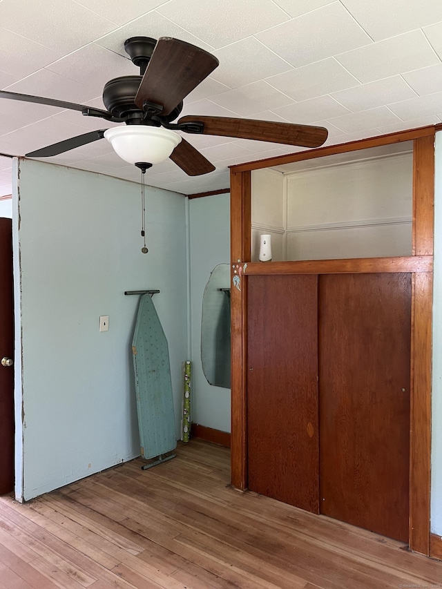 1092 Plainfield Pike, Sterling, CT 06373 - unfurnished bedroom featuring wood finished floors and a ceiling fan