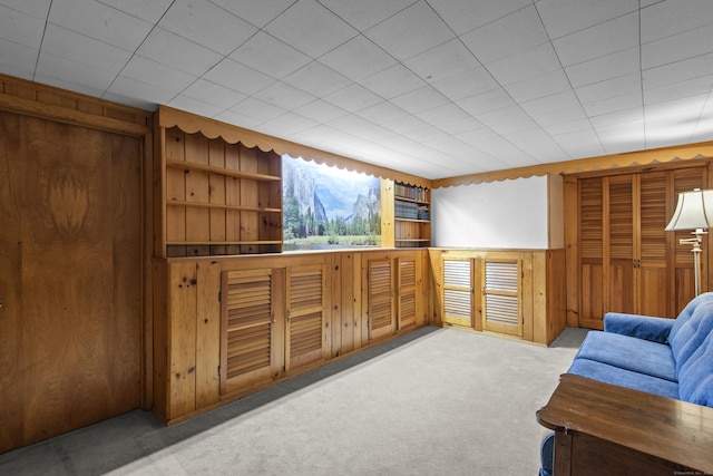 27 Scudder Rd, Newtown, CT 06470 - living room with wood walls and carpet