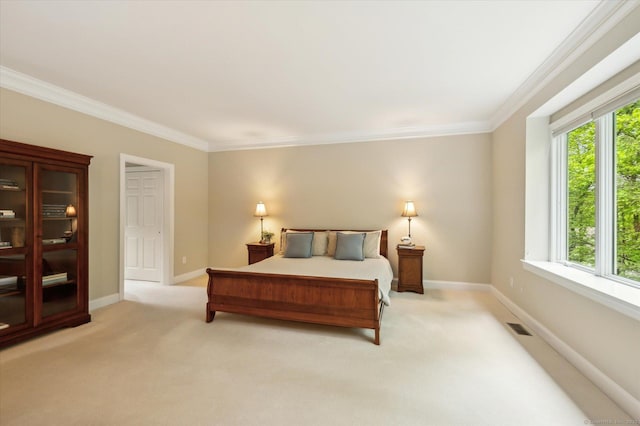 39 Gatewood Unit 39, Avon, CT 06001 - bedroom featuring multiple windows, ornamental molding, light colored carpet, and baseboards