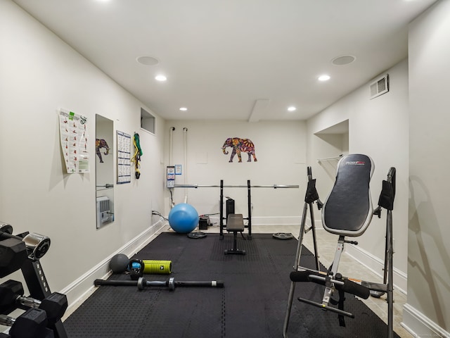 10 Wilton Hunt Rd, Wilton, CT 06897 - workout room with recessed lighting and baseboards