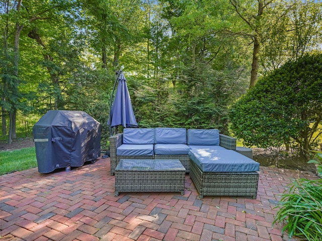 10 Wilton Hunt Rd, Wilton, CT 06897 - view of patio / terrace featuring an outdoor hangout area and grilling area