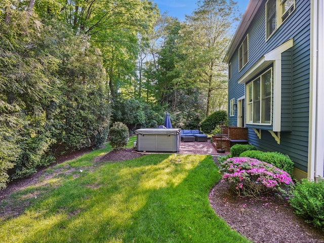 10 Wilton Hunt Rd, Wilton, CT 06897 - view of grassy yard featuring outdoor lounge area and a patio area