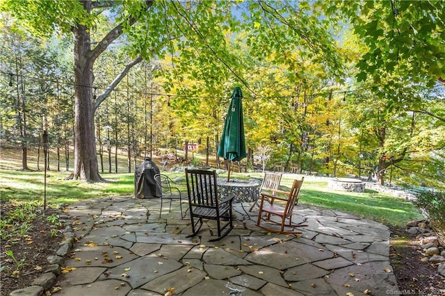 235 Whipstick Rd, Wilton, CT 06897 - view of patio featuring outdoor dining space