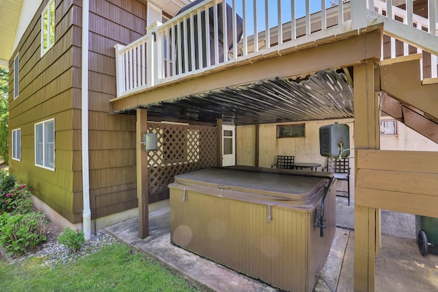 31 Hemlock Dr, Southington, CT 06489 - view of patio with a hot tub