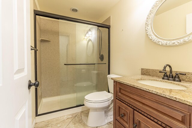 179 Parker Rd, Somers, CT 06071 - bathroom featuring a shower stall, toilet, and vanity