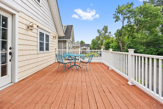 28 Edmund St, Stratford, CT 06614 - deck featuring outdoor dining space