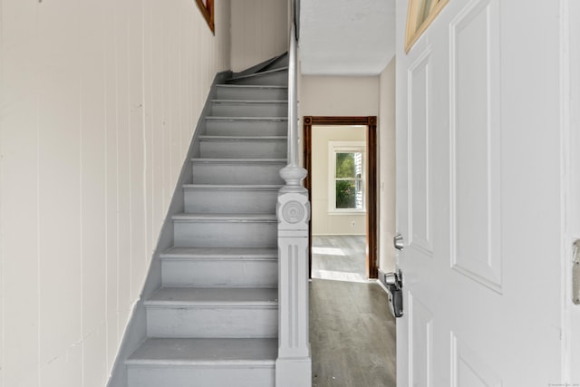 38 Ford St, New Haven, CT 06511 - stairs featuring wood finished floors