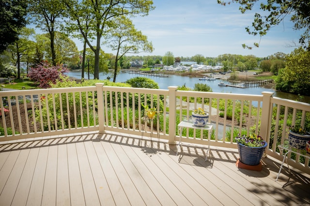 58 Quarry Dock Rd Unit 58, Branford, CT 06405 - wooden deck featuring a water view