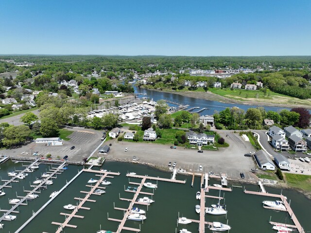 58 Quarry Dock Rd Unit 58, Branford, CT 06405 - aerial overview of property's location featuring numerous boat docks and a nearby body of water