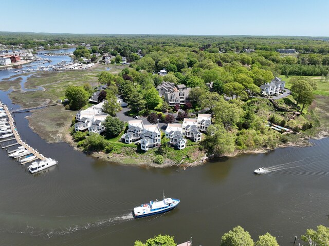 58 Quarry Dock Rd Unit 58, Branford, CT 06405 - drone / aerial view of a large body of water and a heavily wooded area