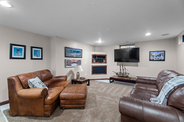 57 Elm Ridge Rd, Stonington, CT 06379 - living room featuring recessed lighting and baseboards