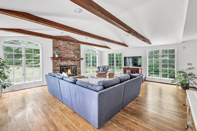 73 Golden Hill St, Trumbull, CT 06611 - living room featuring a fireplace and light wood-style flooring