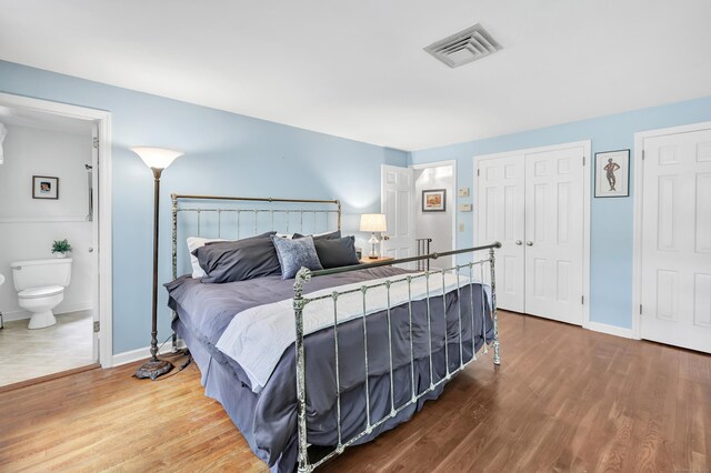 73 Golden Hill St, Trumbull, CT 06611 - bedroom with wood finished floors, baseboards, a closet, and ensuite bathroom